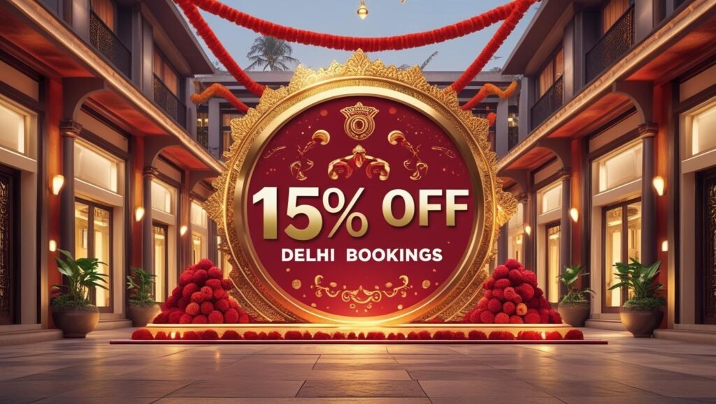 🎉 Celebrate in Style – Now with 15% OFF for All Delhi Bookings! 🏙️