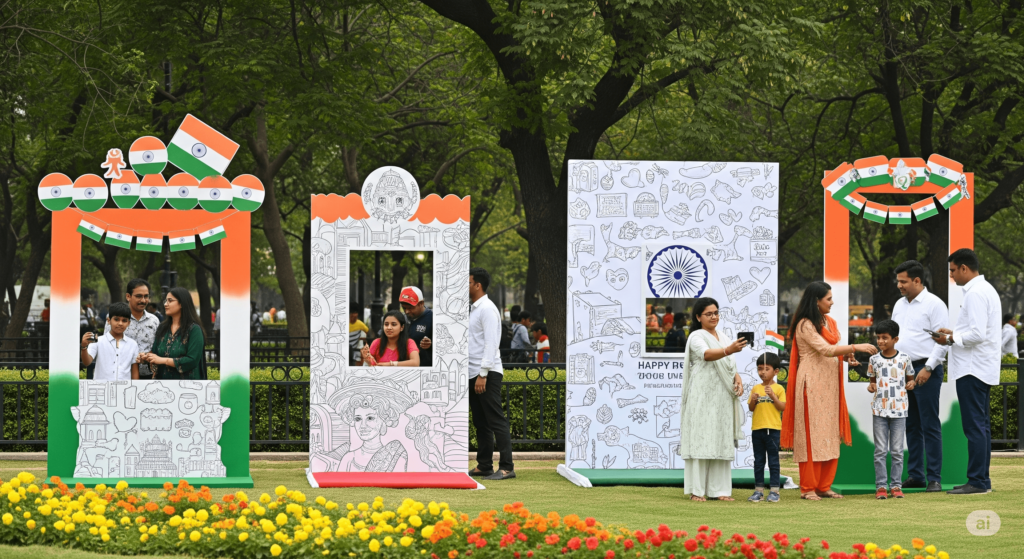 Tricolor Selfie Booths & Backdrops in Delhi NCR