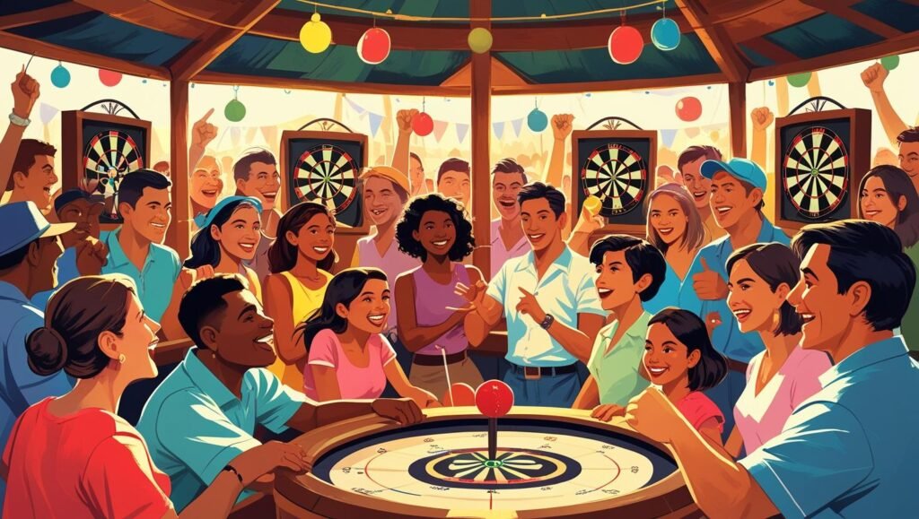 The crowd favorite Dart Game corner