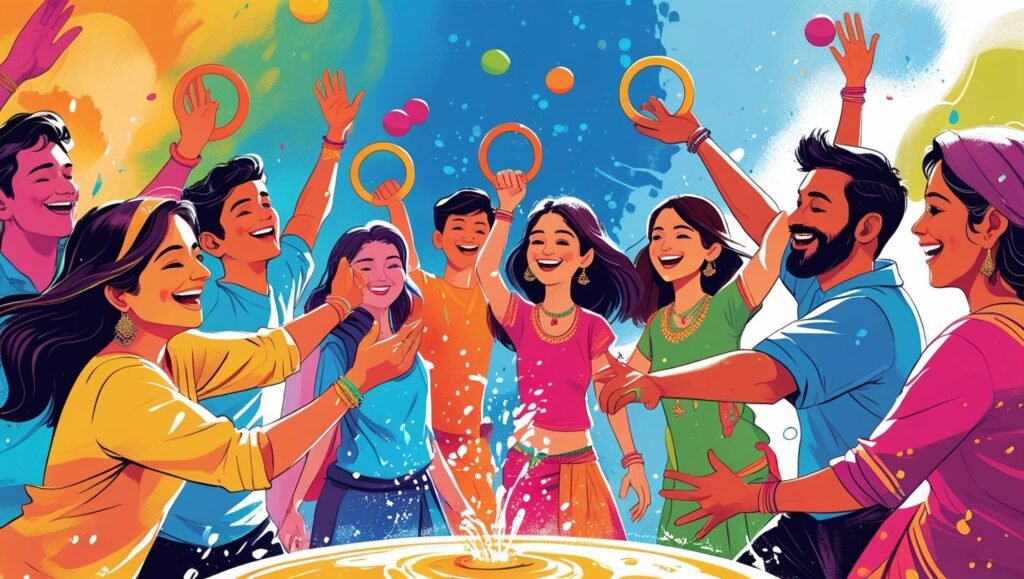 Water Ring Toss – Holi Fun Splash Game
