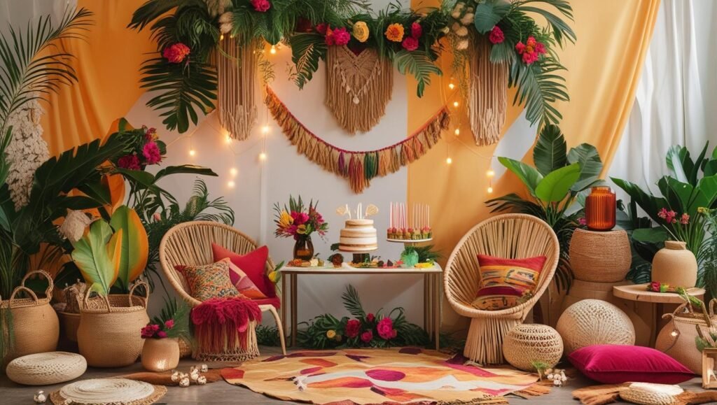 Boho Chic Birthday Décor for 40th Celebrations