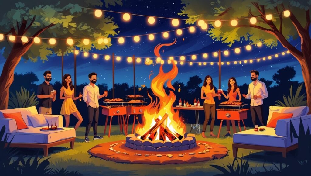 Bonfire & BBQ Setup for Evening Birthdays in Gurgaon