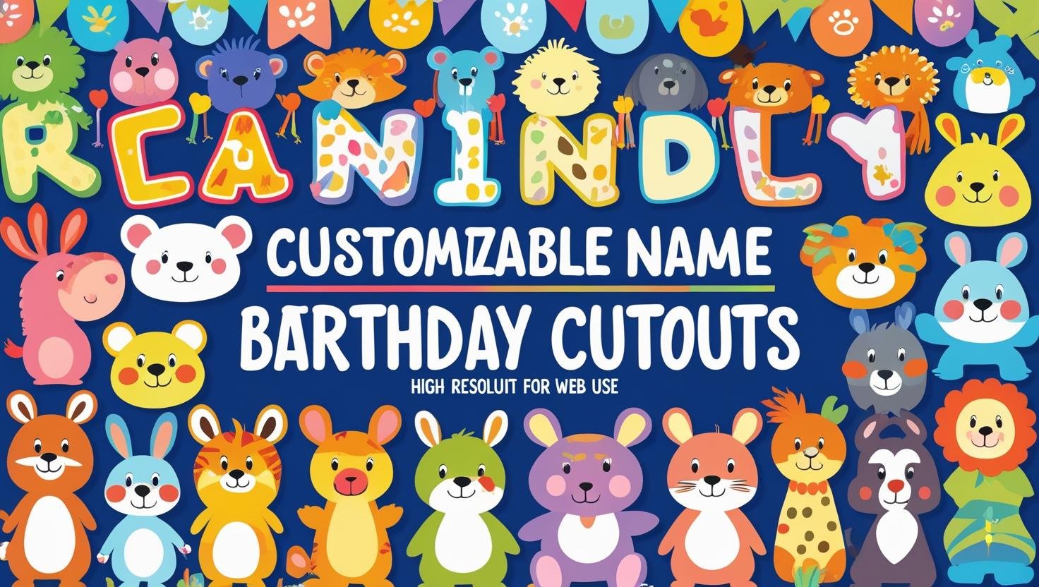 Custom Name Cutouts for Kids’ Birthdays