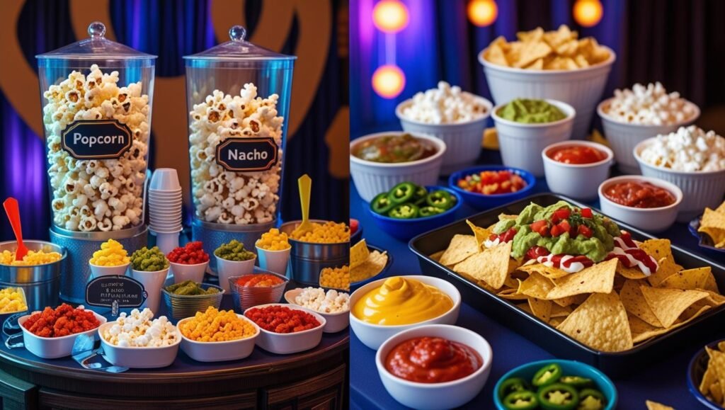 Popcorn & Nacho Stations for Movie Nights