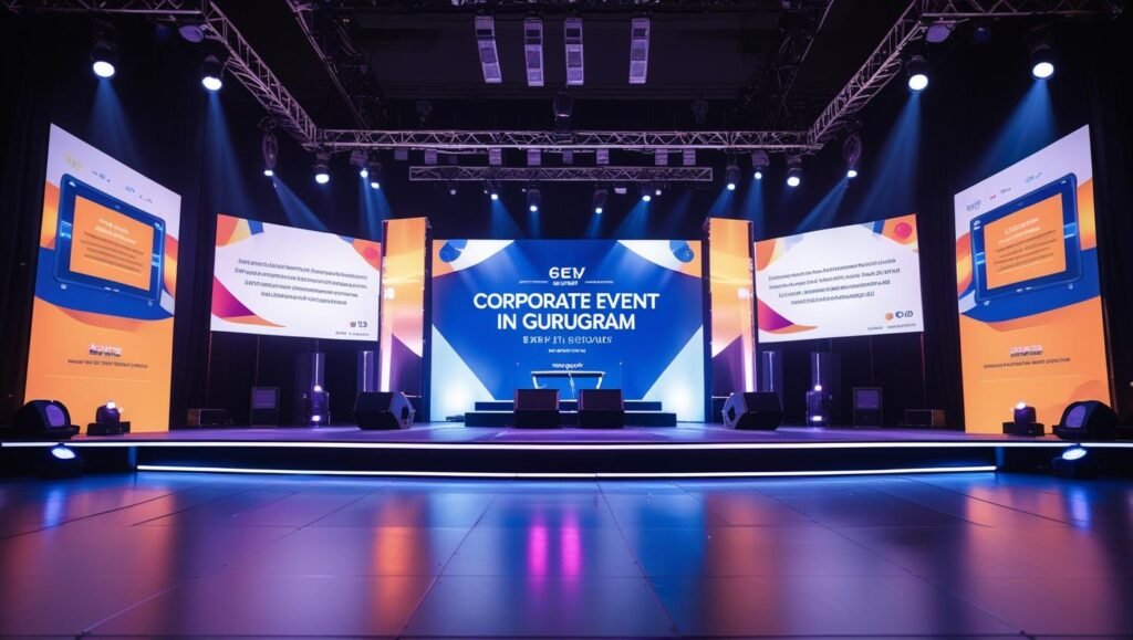 🎤 Stage & AV Setup for MNCs in Gurugram: A Corporate Event Game-Changer