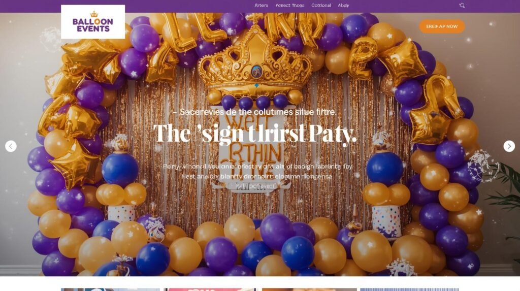 👑 Theme-Based Balloon Decoration for Kids’ Birthday Parties