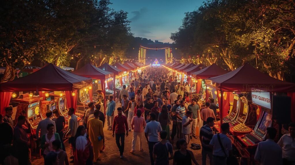 Outdoor Fun with Gaming Stalls in Gurgaon Diwali Celebrations