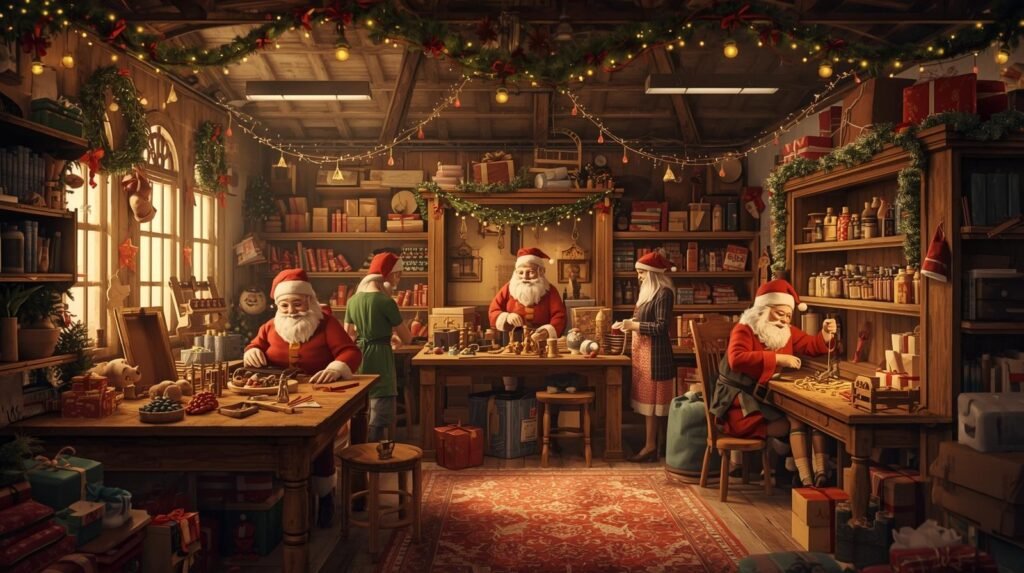 Whimsical Santa’s Workshop Theme