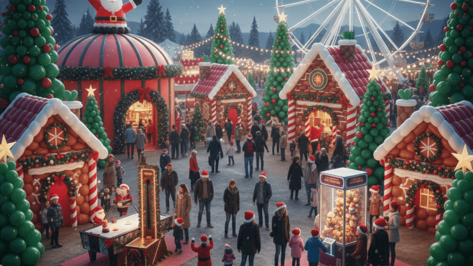 Santa Village Setup Using Balloons & Games