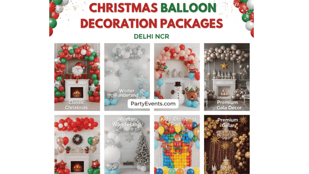 Balloon Decoration Packages in Delhi NCR for Christmas