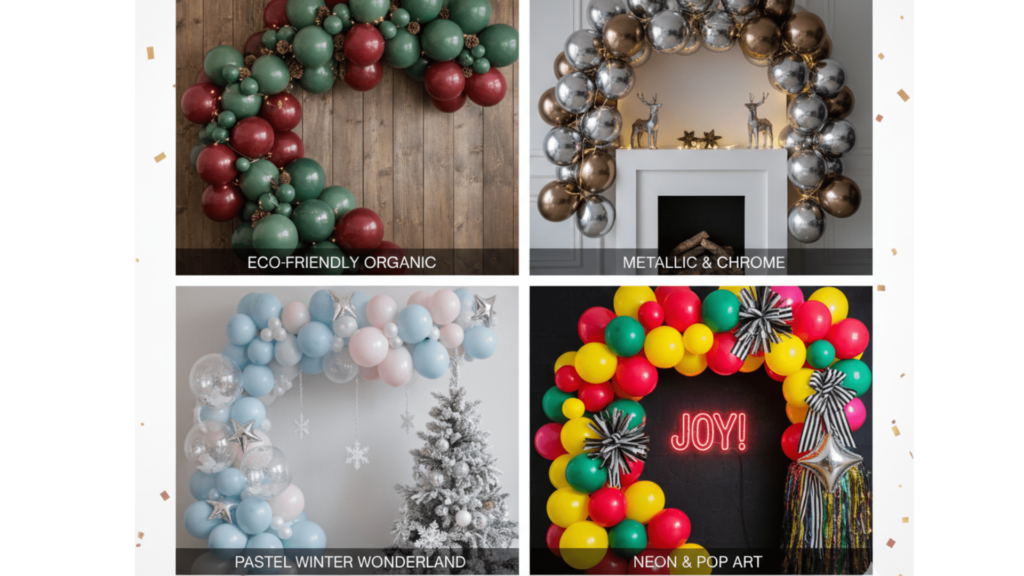 Balloon Garland Trends for 2025 Christmas Parties