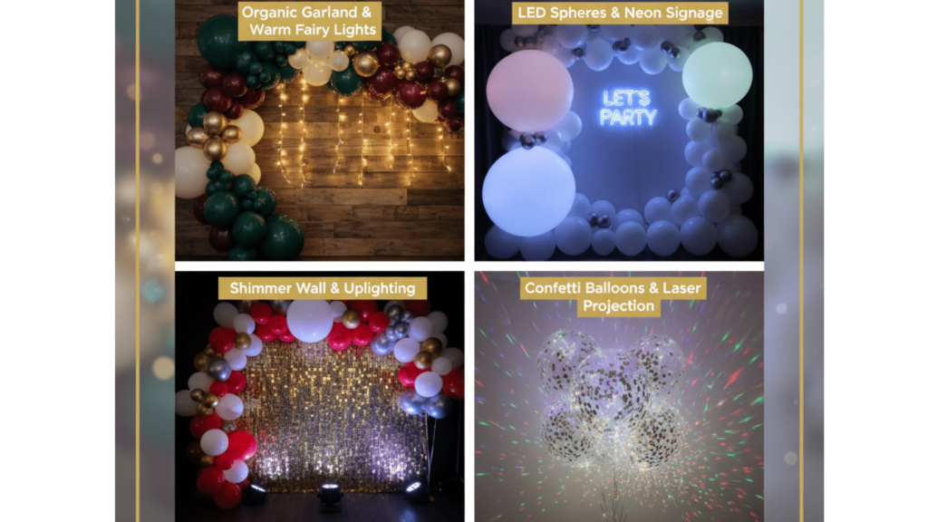 Balloon and Lighting Combo Decor Ideas