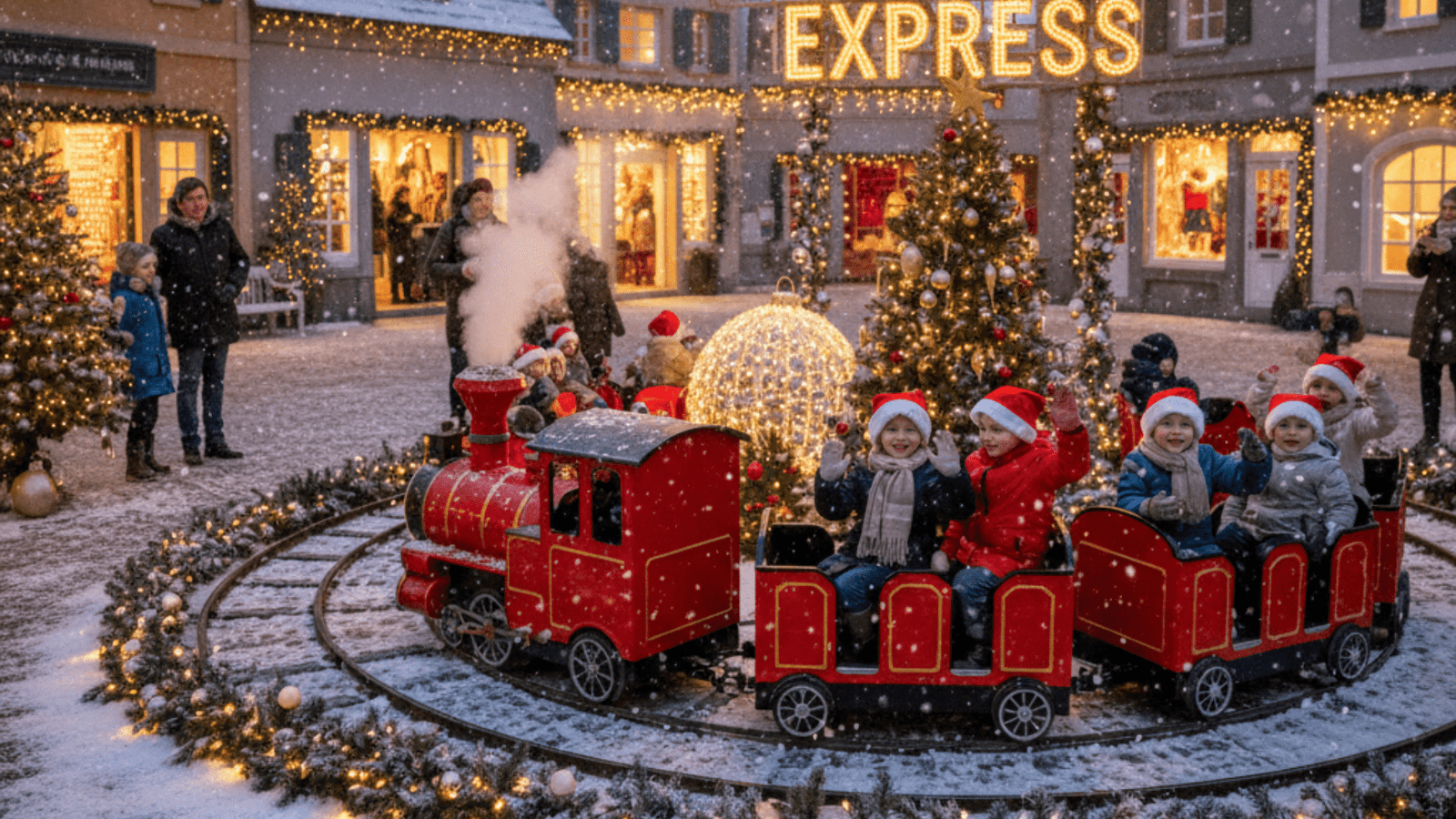 Toy Train Ride for Christmas