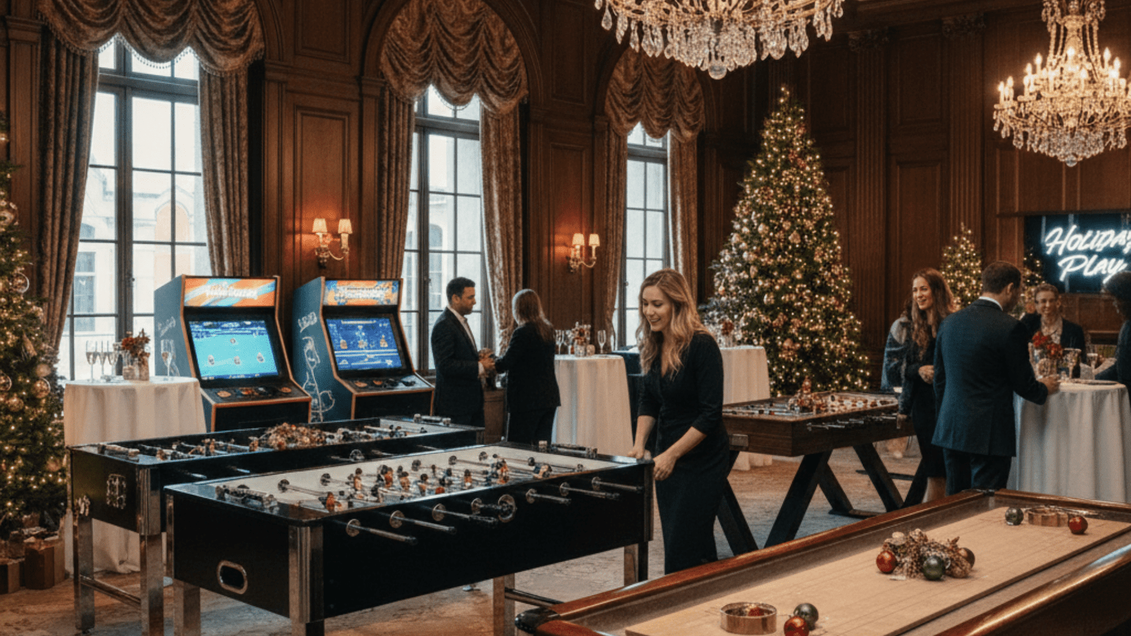 Luxury Game Zone Setup for Corporate Christmas