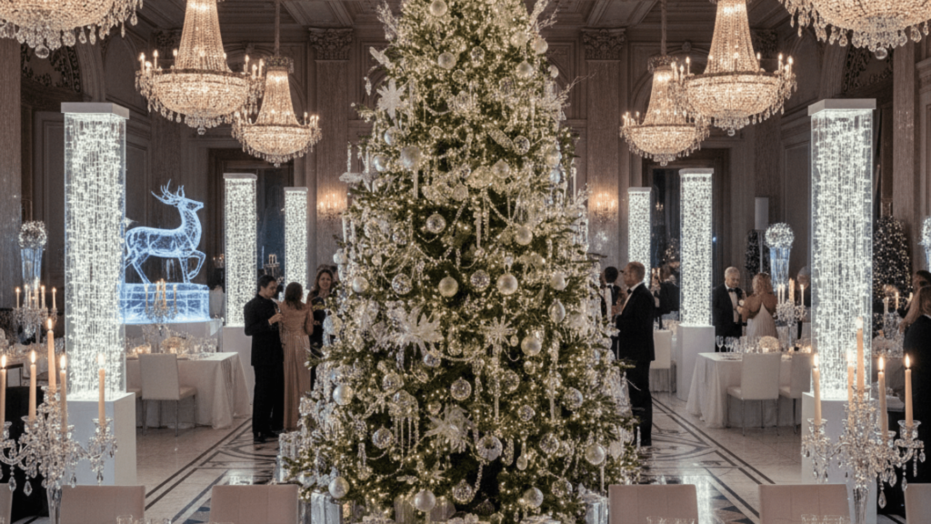 Crystal Theme Christmas Decor Ideas