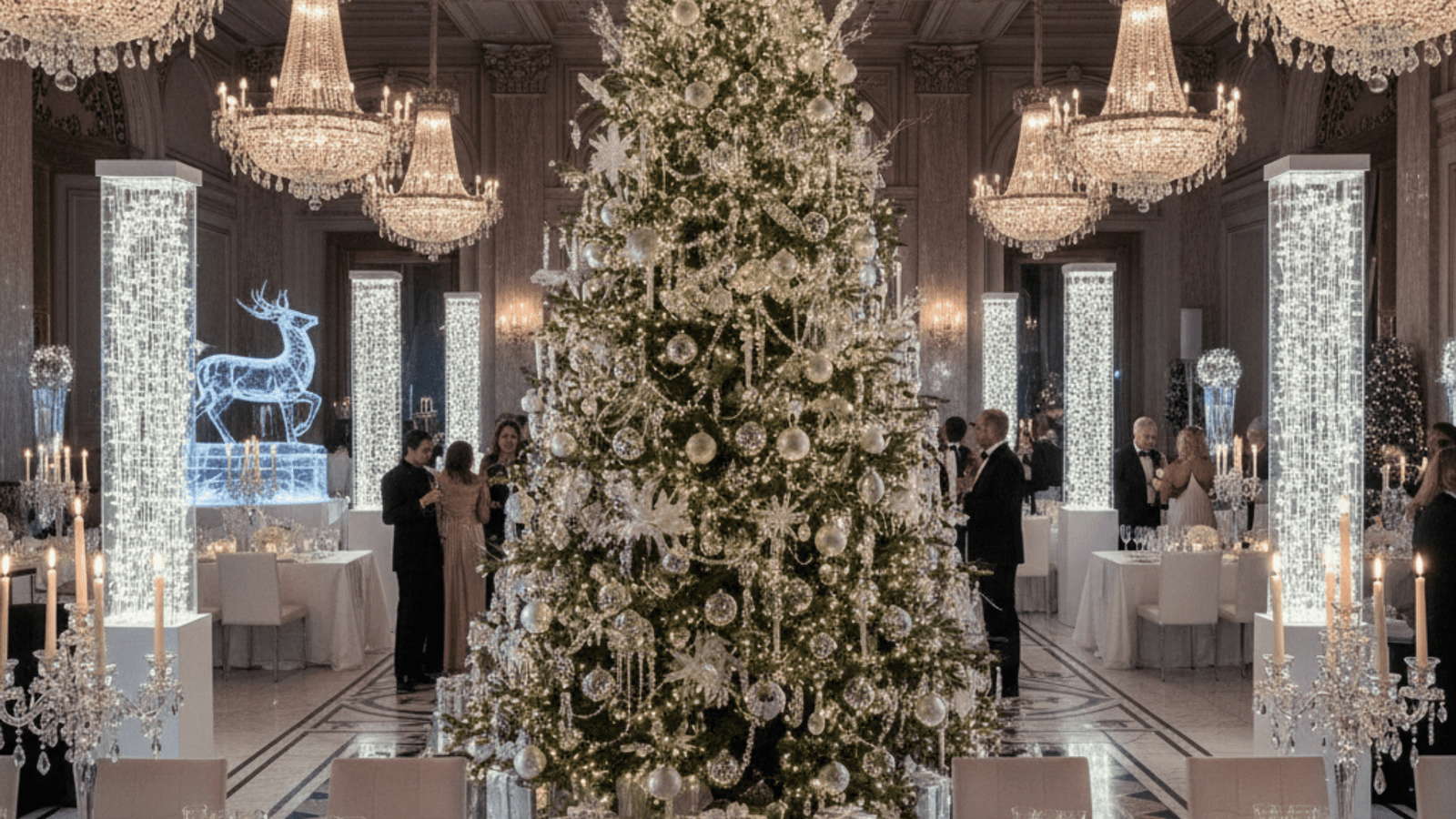 Crystal Theme Christmas Decor Ideas