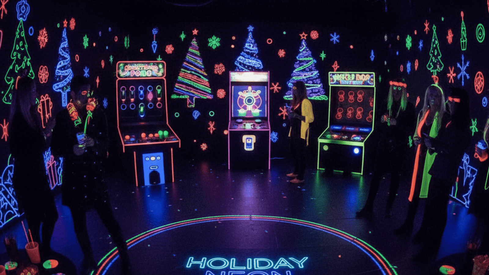 Glow-in-the-Dark Christmas Game Zone