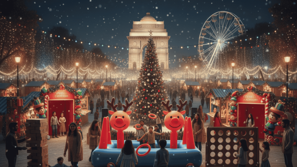 Outdoor Game Zones for Family Christmas Parties