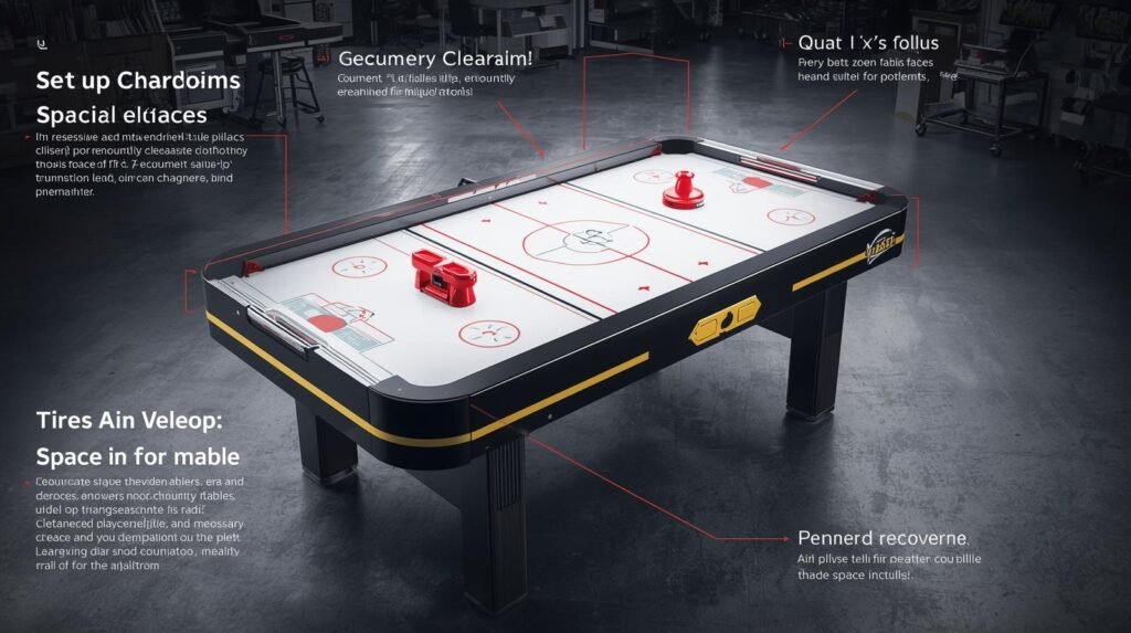 Air Hockey Table: Space Requirements & Setup