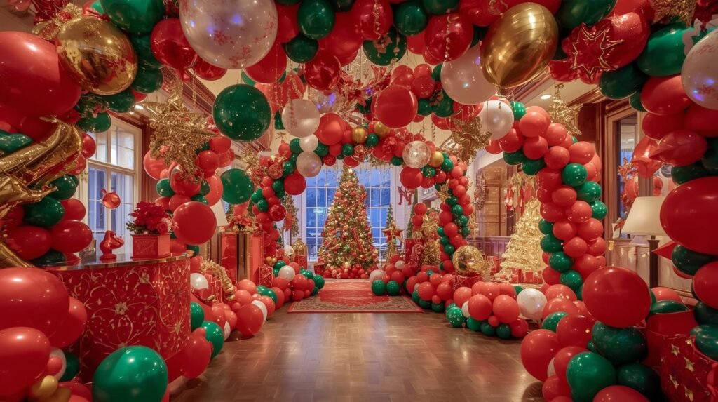 How Balloon Decorators Can Transform Your Christmas Party