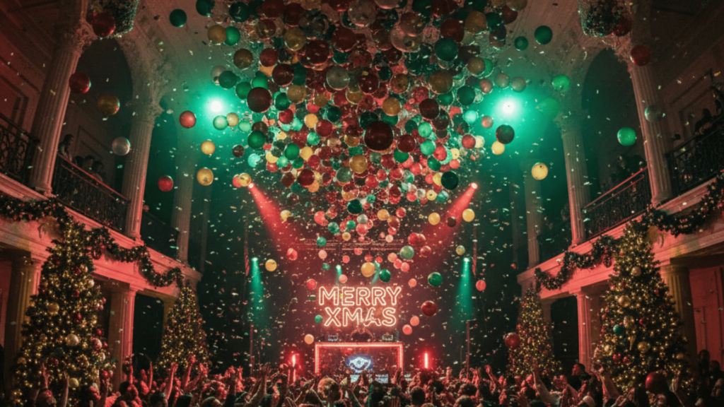 Balloon Drop Effect for Christmas Night Events