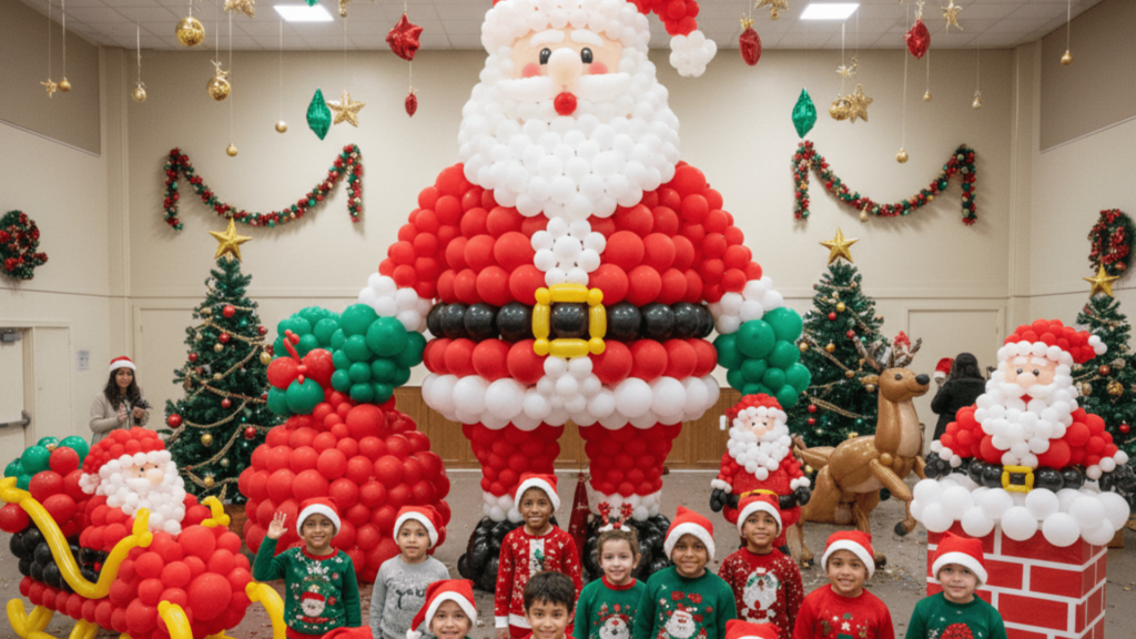 Santa Balloon Sculptures for Kids Parties