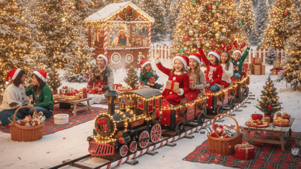 Toy Train Rides for Kids Christmas Picnics