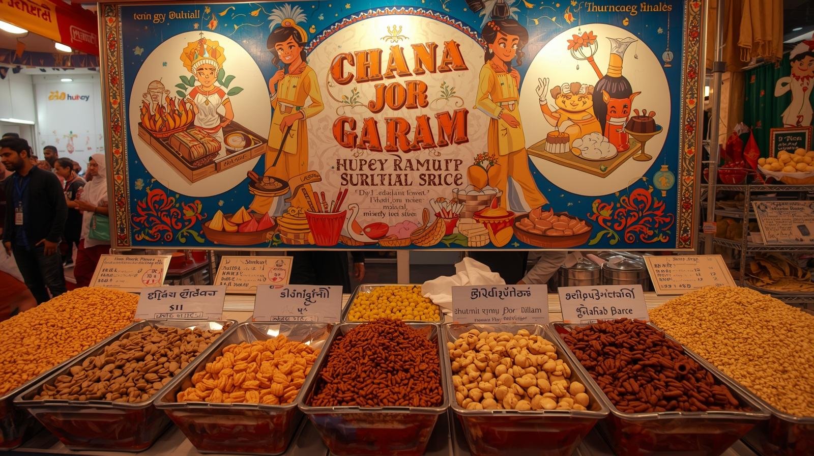 Chana Jor Garam Stall Setup in Delhi NCR Events