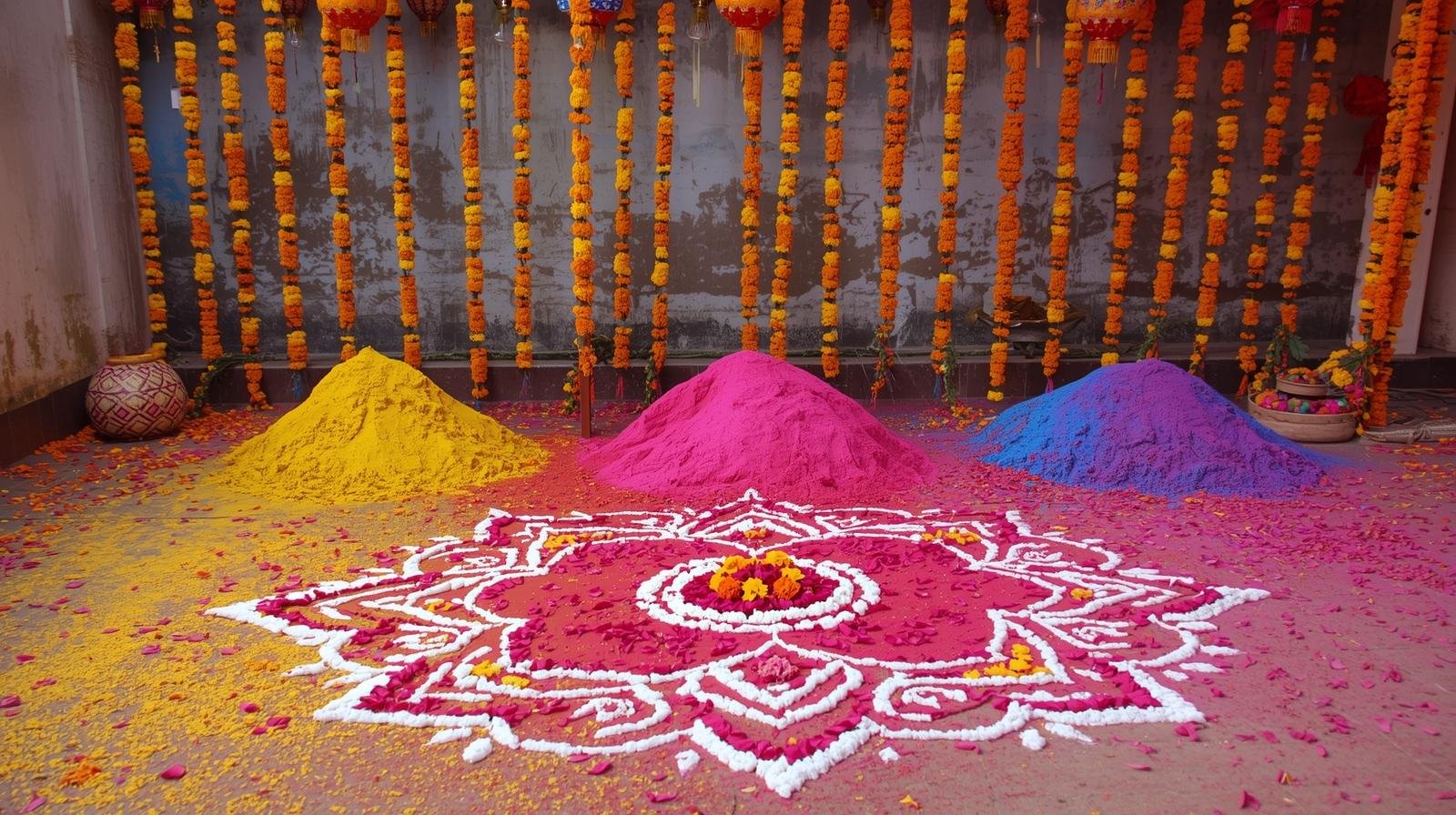 Holi Decoration in Ghaziabad Families