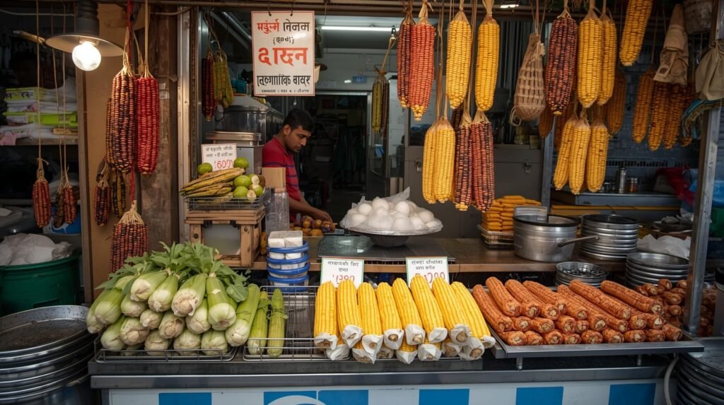 Sweet Corn Stall Ideas in South Delhi Markets