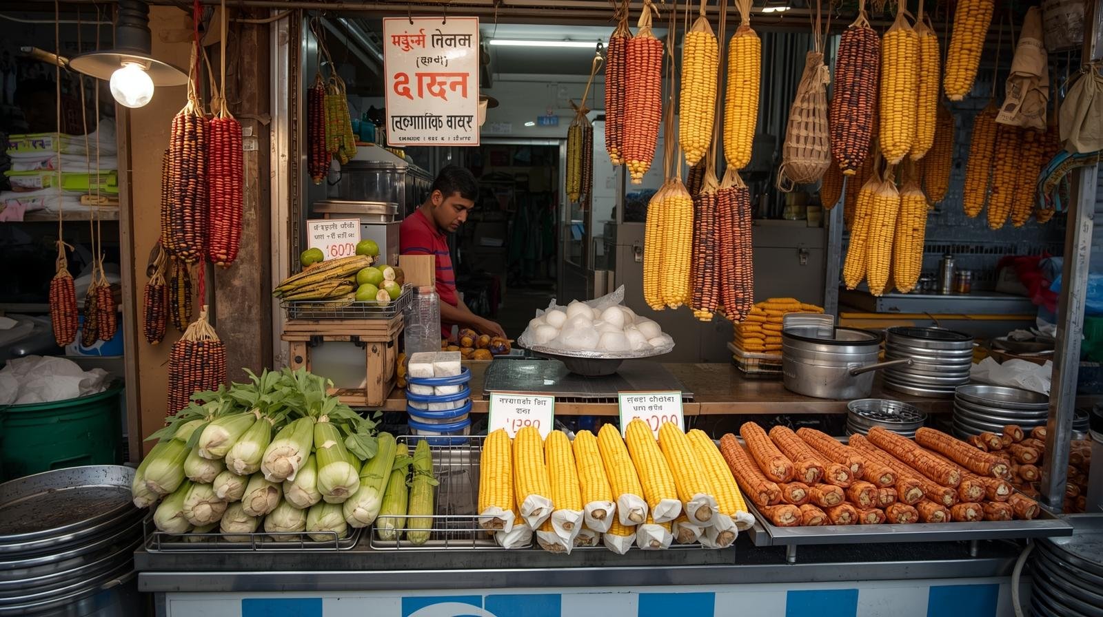 Sweet Corn Stall Ideas in South Delhi Markets