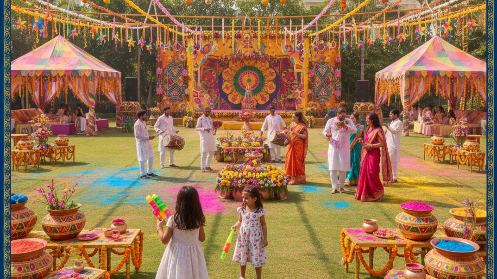 Holi Decoration Setup in Noida Families