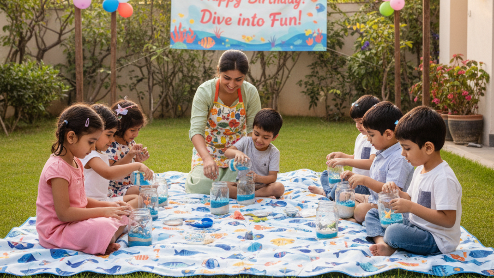 Ocean in Jar Fun Setup in Gurugram Birthday Events