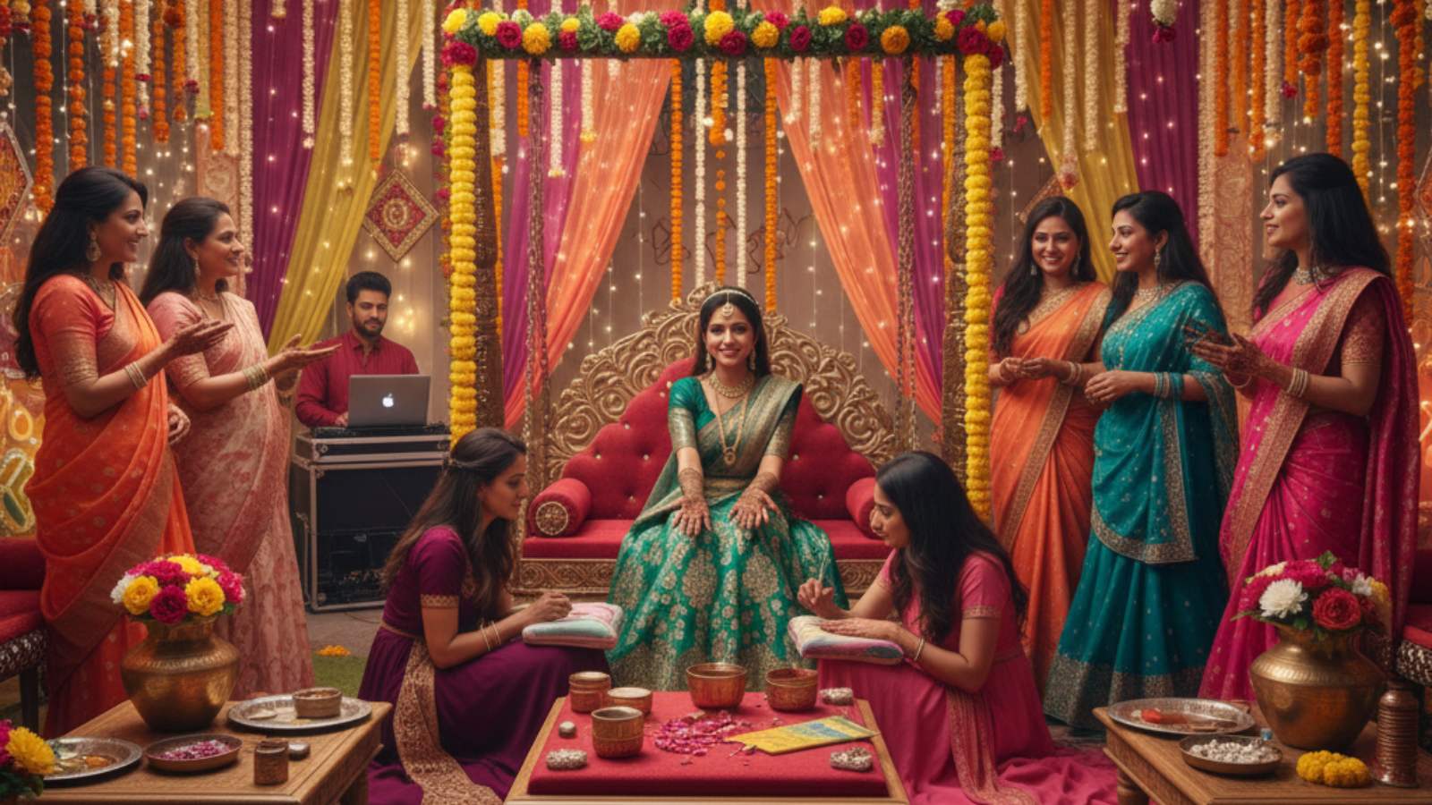 Mehndi Decoration Setup in Noida Families