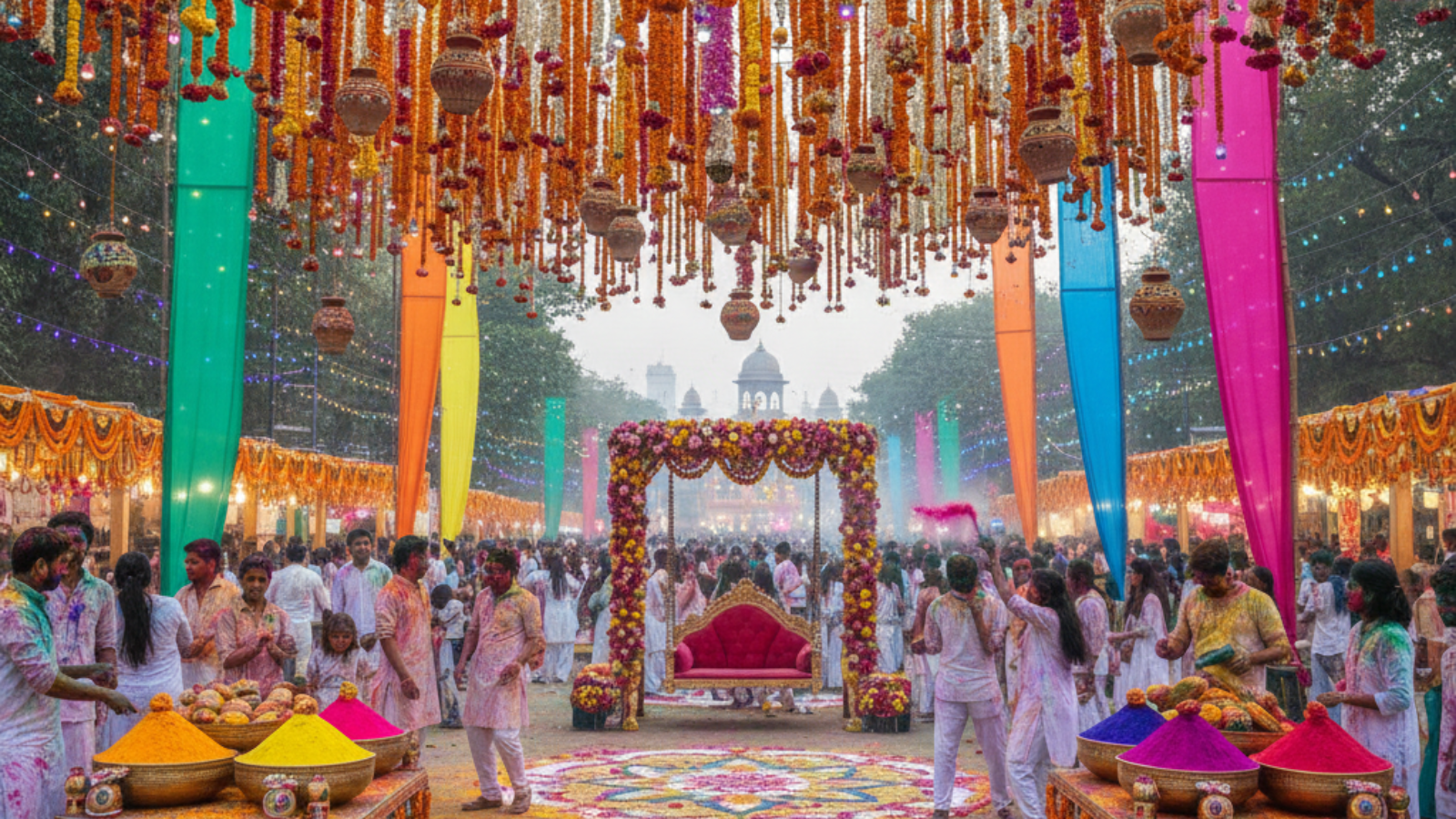 Holi Decoration Setup in Delhi