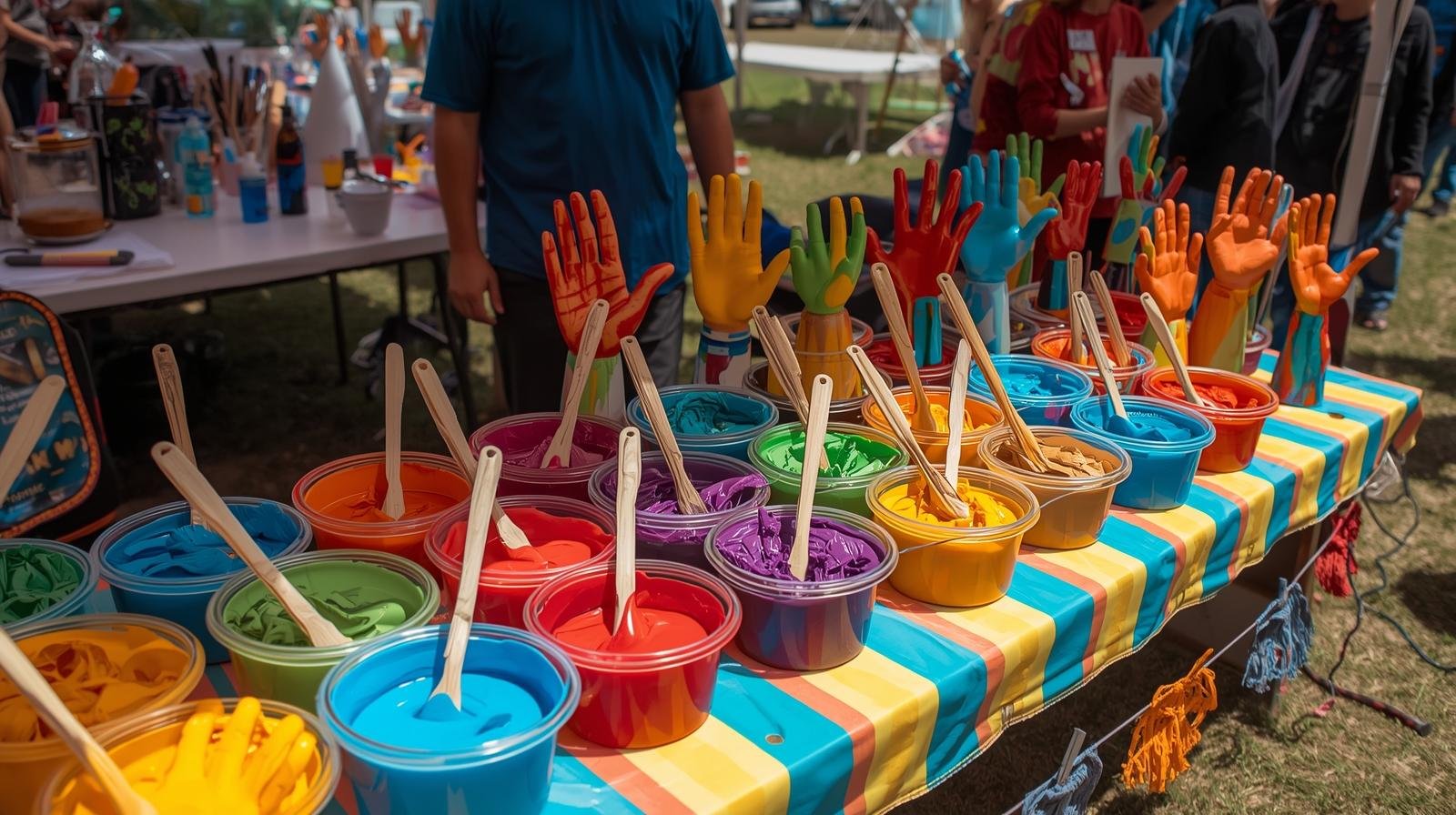 Wax Hands Station Setup in Punjabi Bagh Birthday Parties