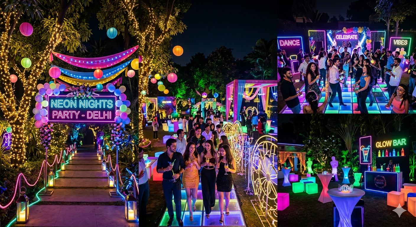How to Plan a Spectacular Night Party with Glowing Decor