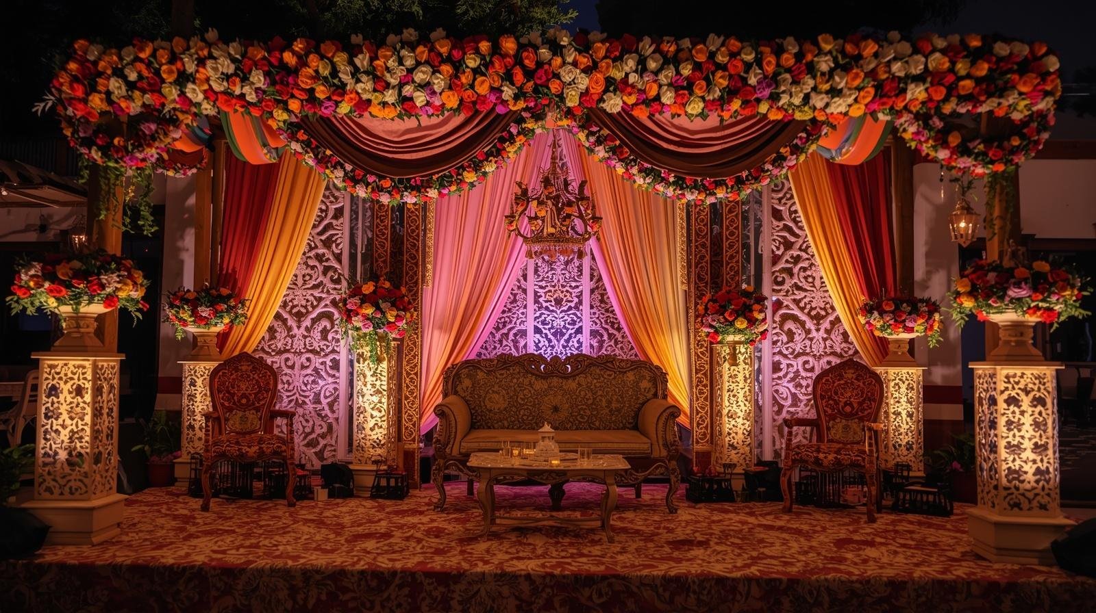 Beautiful Indoor Decor Concepts for Modern Mehndi Ceremonies