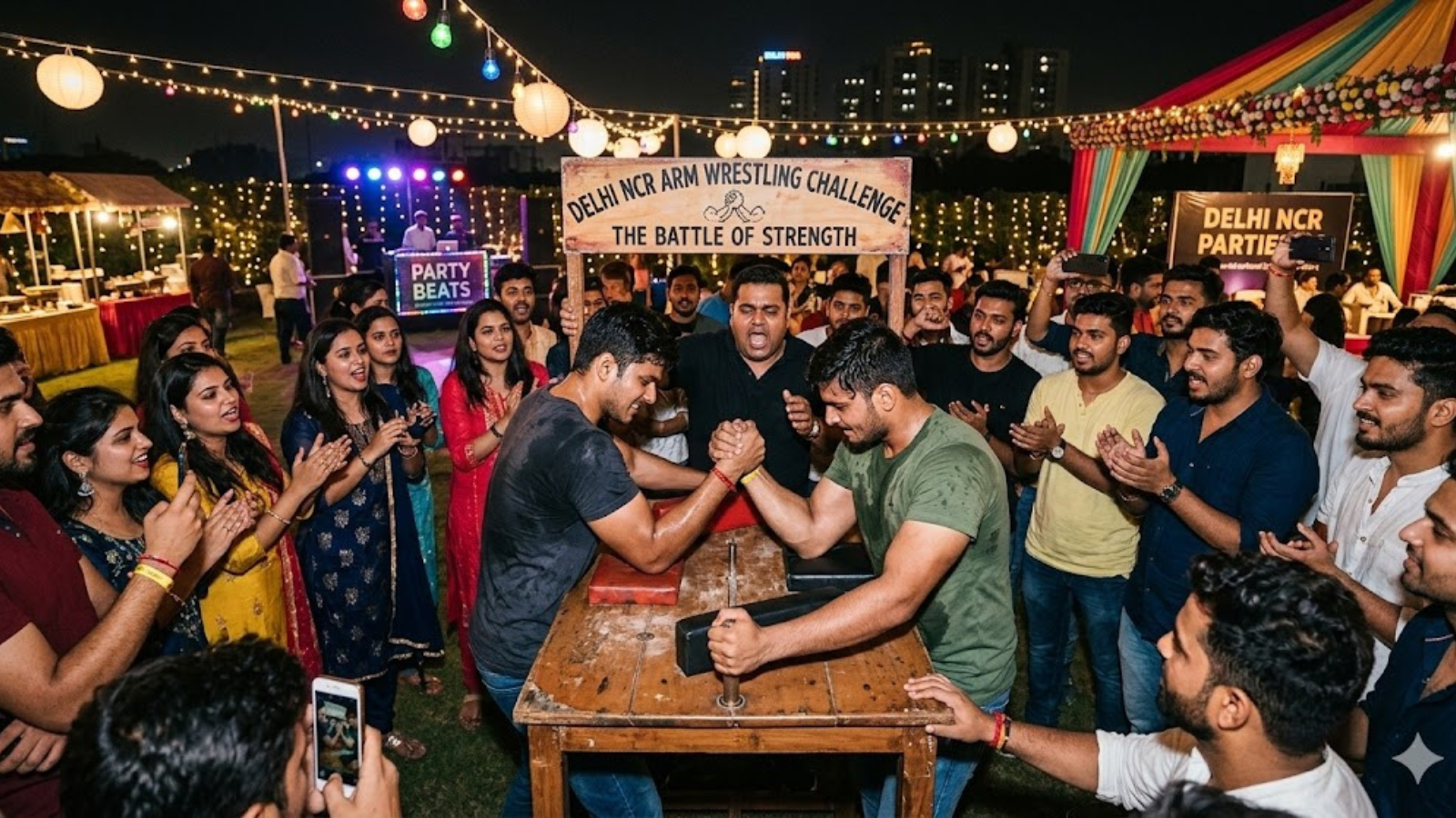Arm Wrestling Game Setup in Delhi NCR Parties