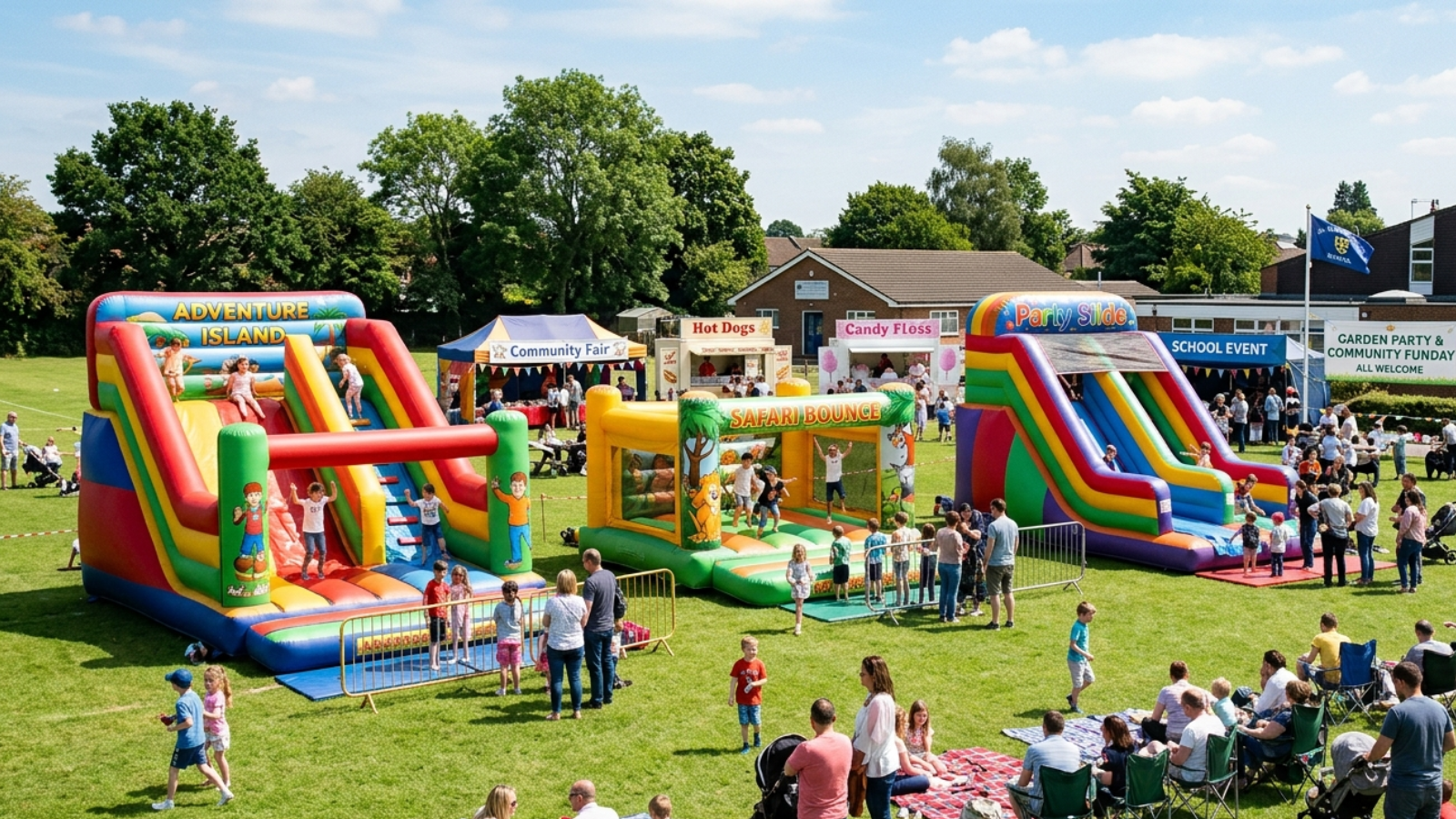 Outdoor Bouncy Castles for Garden Parties, Schools & Societies