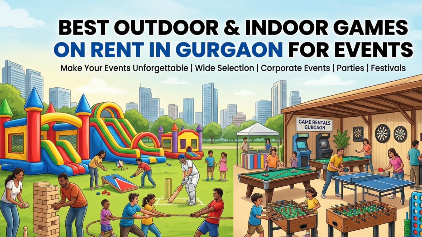 Best Outdoor & Indoor Games on Rent in Gurgaon for Events