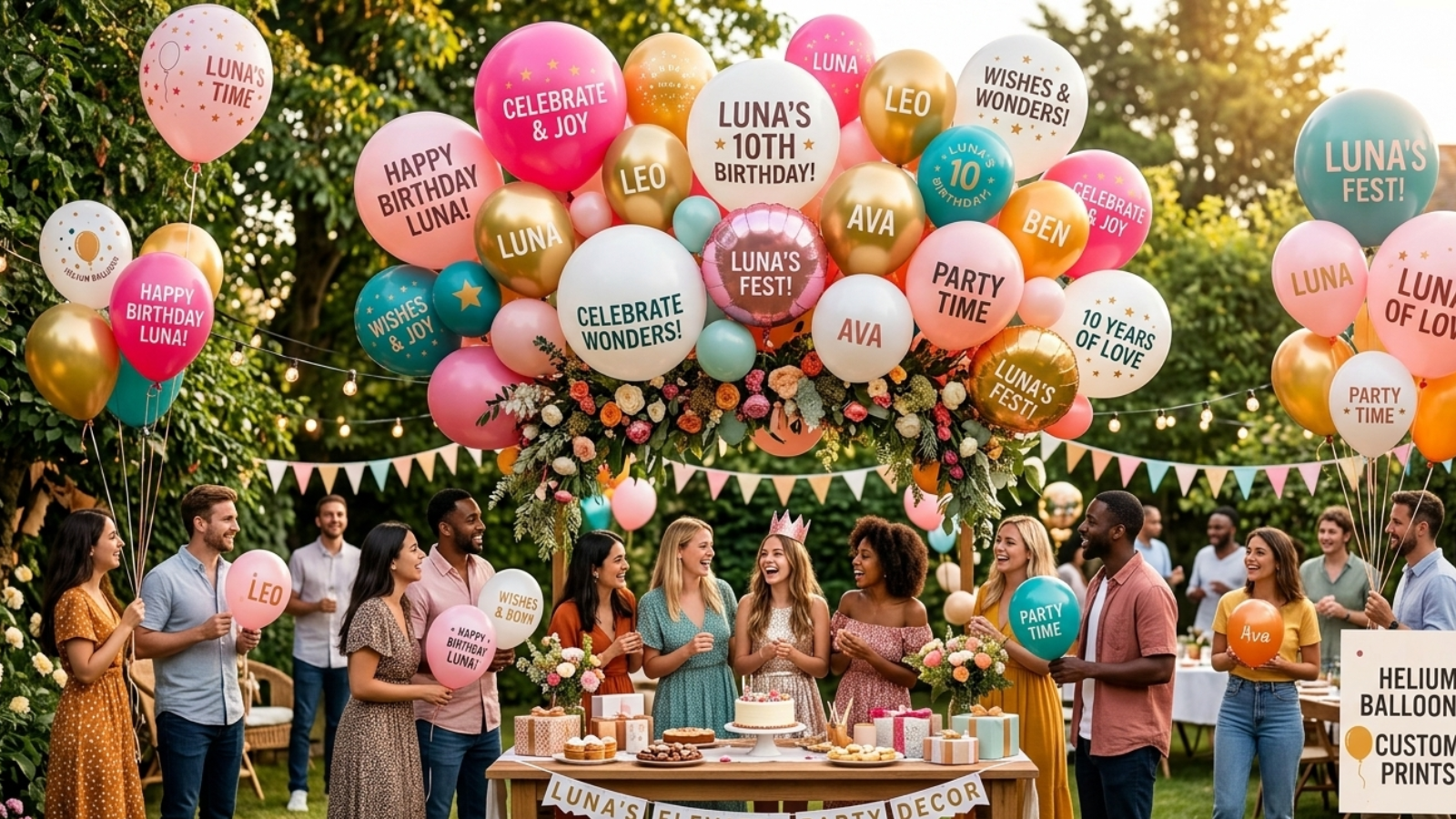 Helium Balloons with Custom Prints: Elevate Your Party Decor