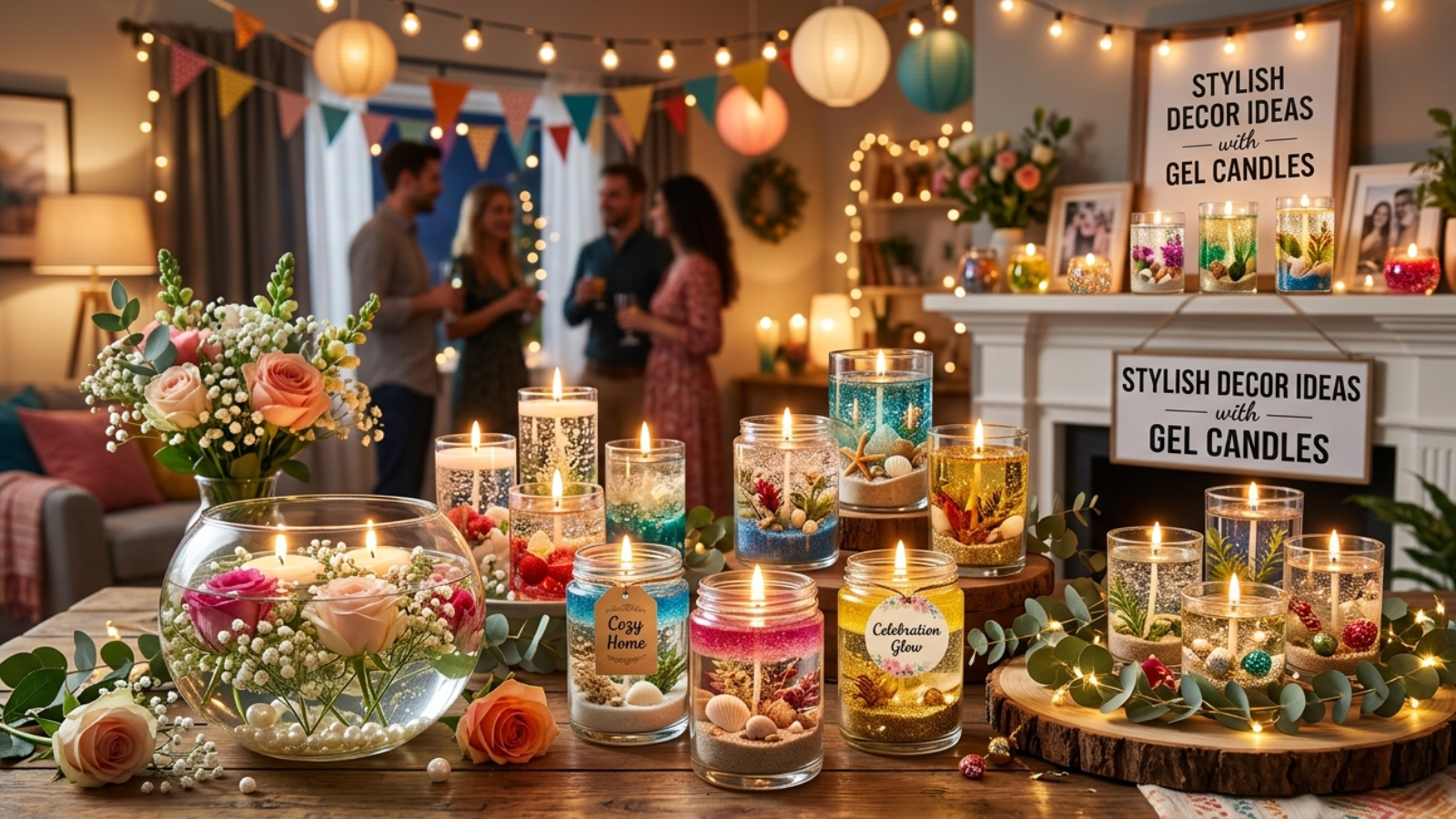 Stylish Home & Party Decoration Ideas Using Gel Candle Decor