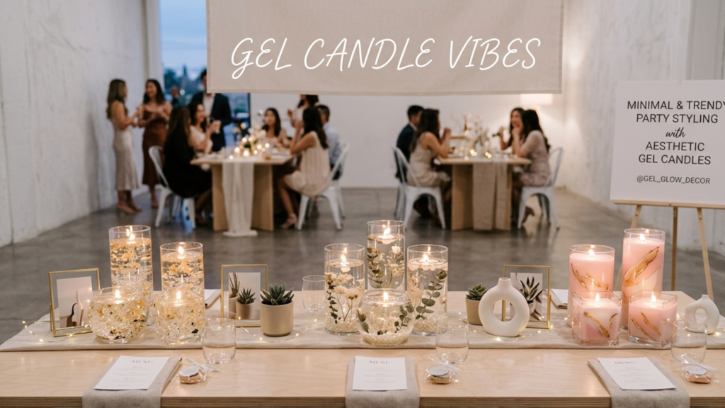 Minimal & Trendy Party Styling with Aesthetic Gel Candles