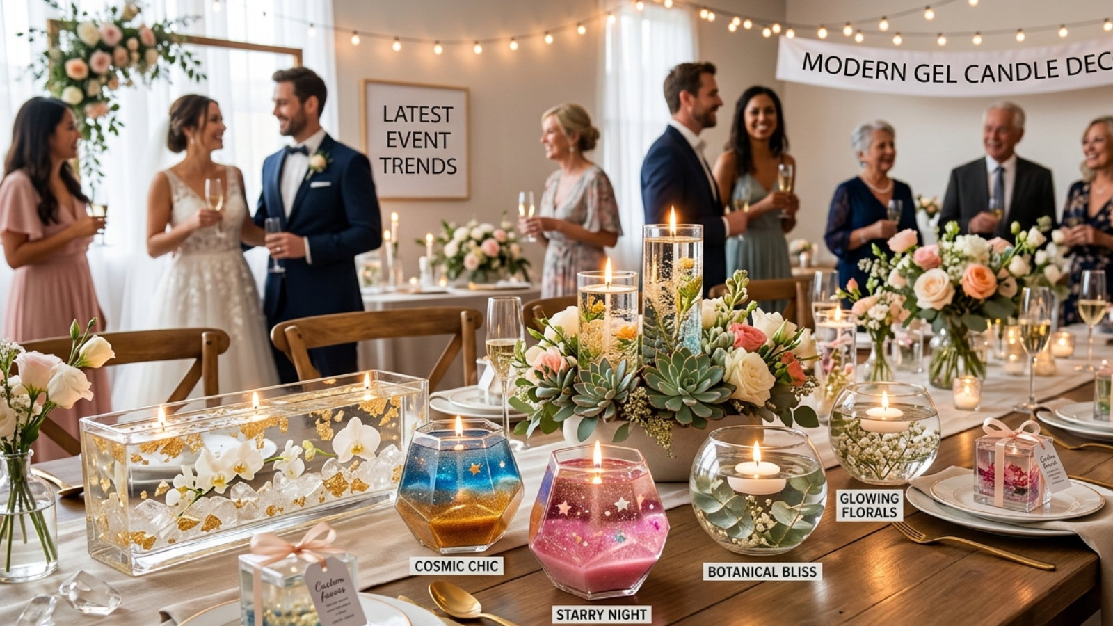 Latest Event Trends Featuring Modern Gel Candle Decor