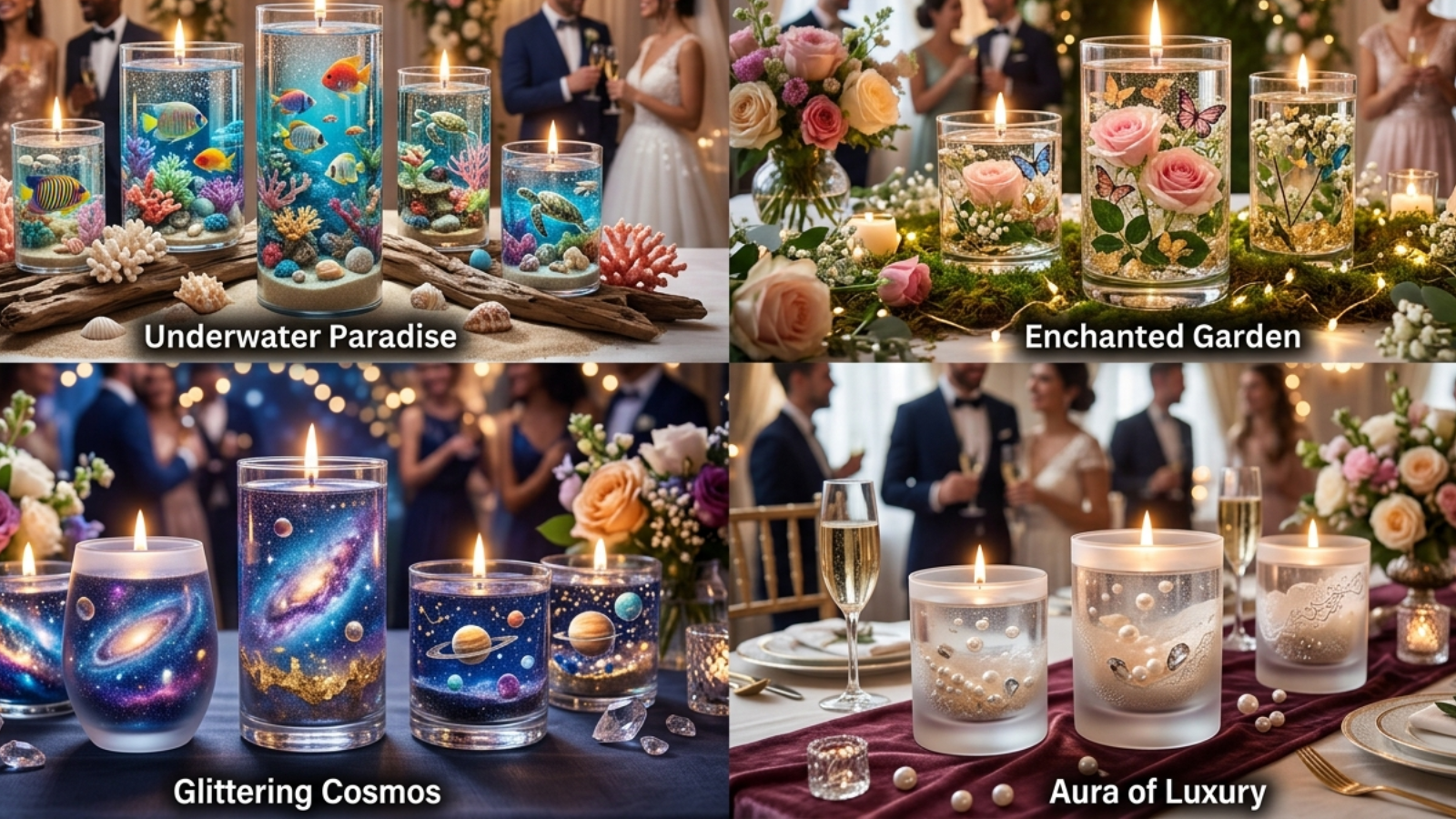 Premium Celebration Ideas with Designer Gel Candles