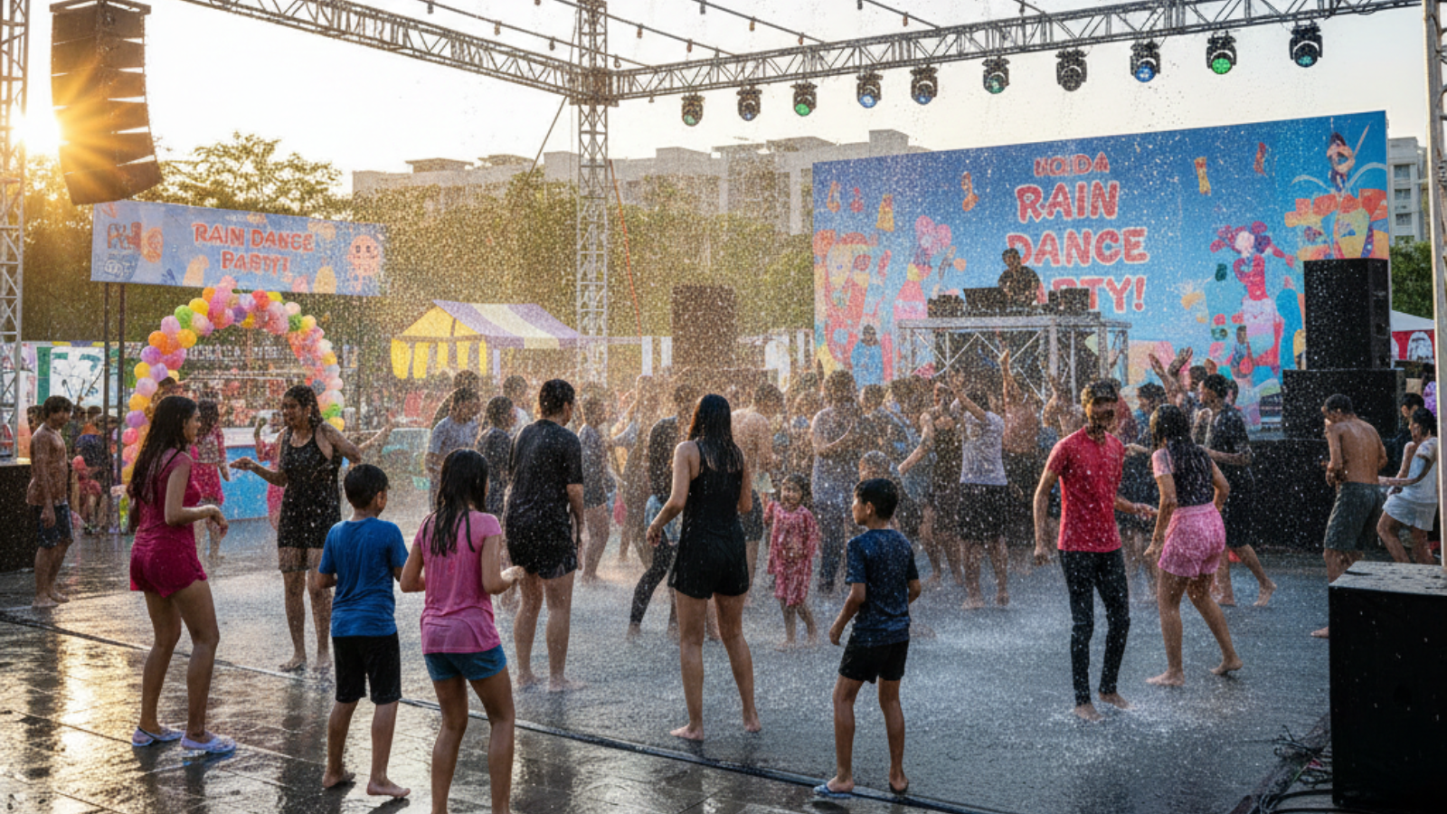 Rain Dance Party Setup in Noida
