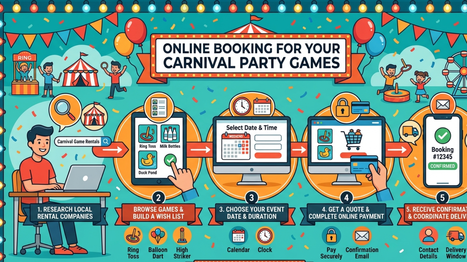 How to Book Carnival Games for Party Online