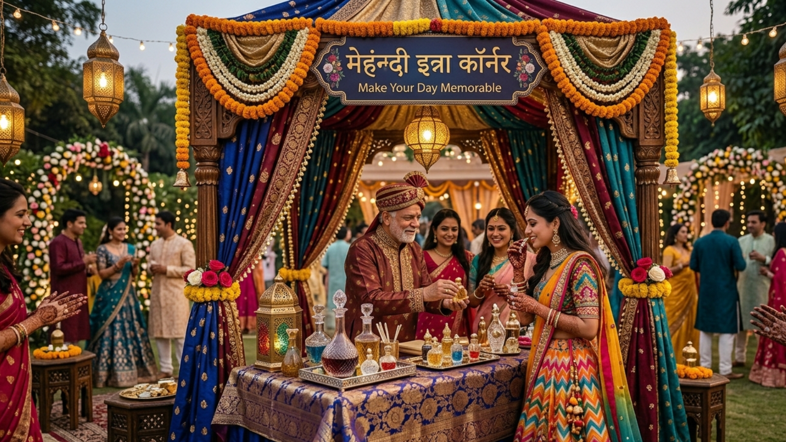 Make Your Mehndi Function Memorable with a Beautiful Itra Stall