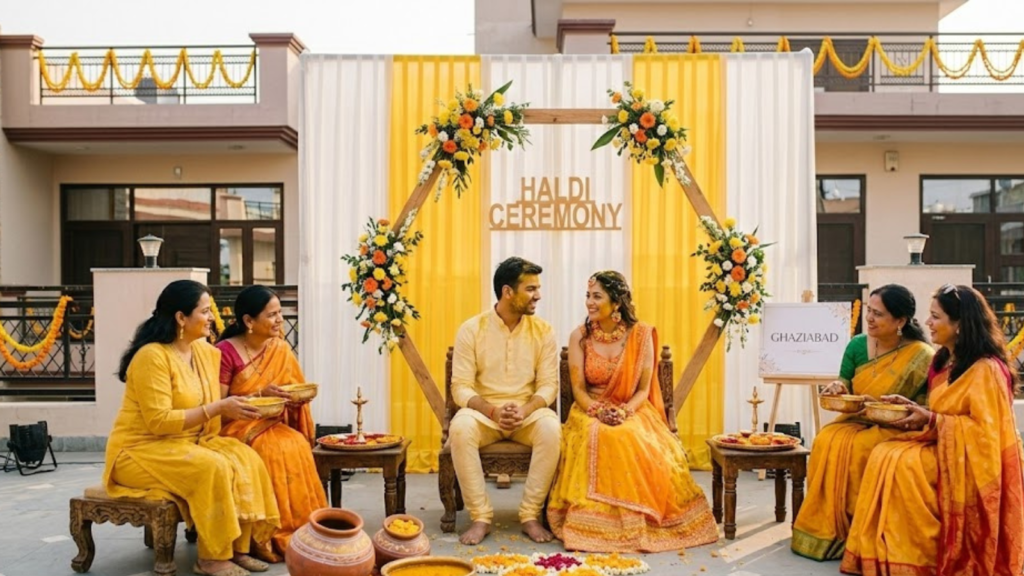 Simple haldi decoration ideas in Ghaziabad